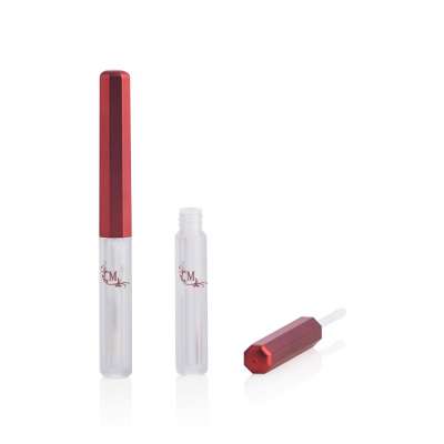 Best Price Slim Red Top Frosted Empty Lipgloss Tube Packaging with Applicator