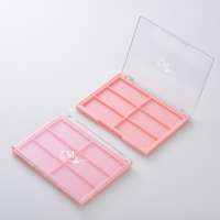 6 Color Square Transparent Cover Eyeshadow Empty Plastic Case Private Label