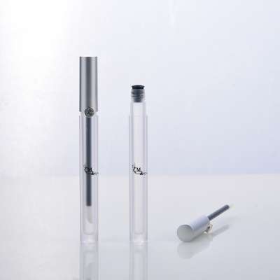 Wholesale Empty Slim Long  Metalizing Sliver Frosted Bottle Lip Gloss Tube