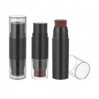 Luxury cosmetic empty stick concealer container with brush