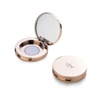 Factory Supply Metalizing Gold Empty Round Shape Plastic Compact Powder Case