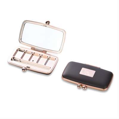 Vantage Plastic Empty 5 color Eyeshadow Makeup Compact Brushes with Case